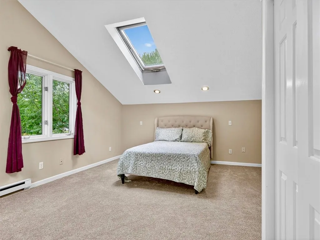 Primary Bedroom with skylight