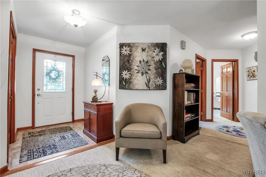 Foyer area into living room