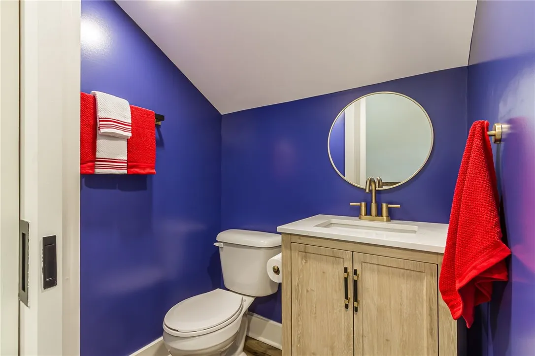 Brand new half bath on 2nd floor