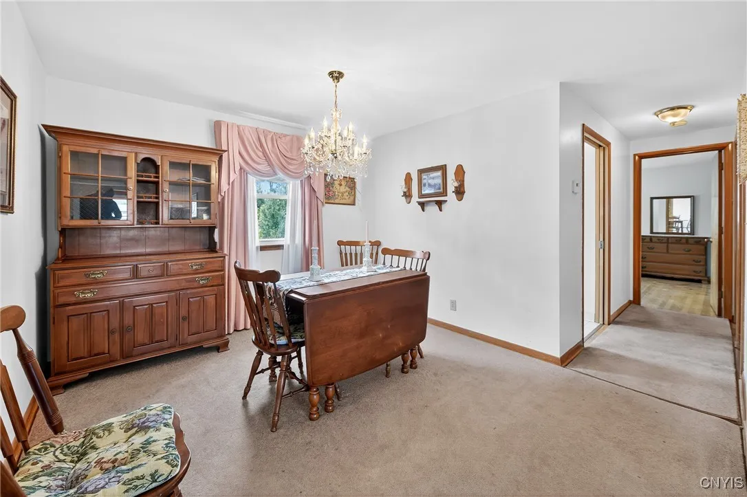 Dining room open to living room