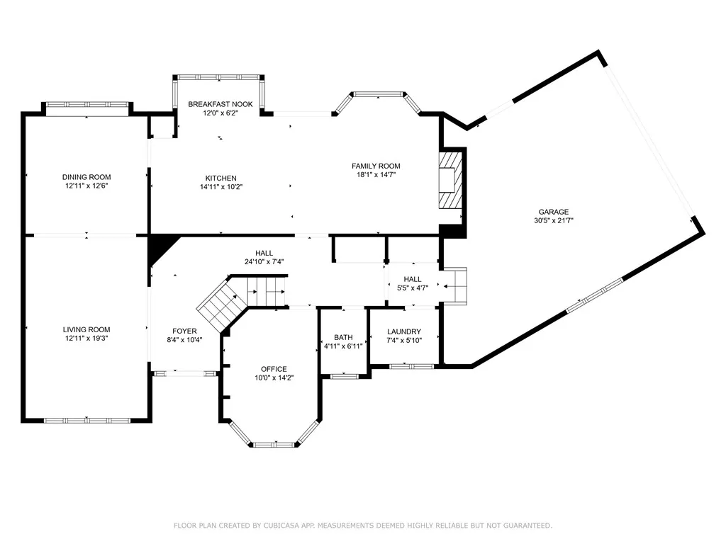 First Floor Floorplan with approximate measurements