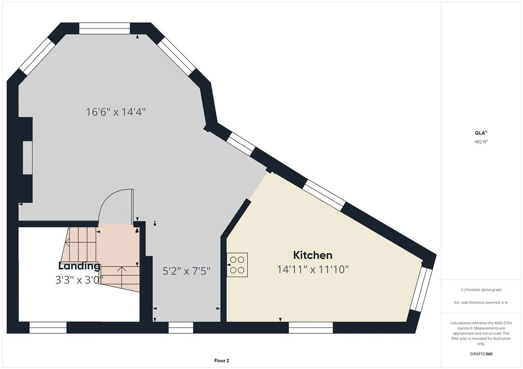 Floor plan second level
