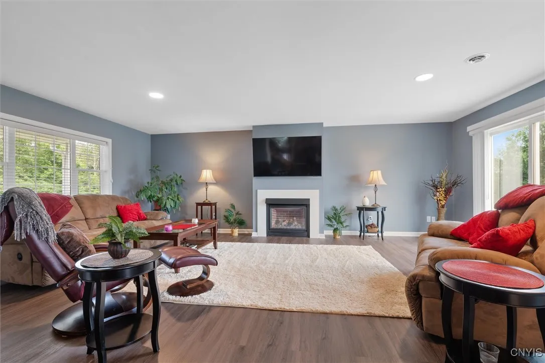 Living room with gas fireplace