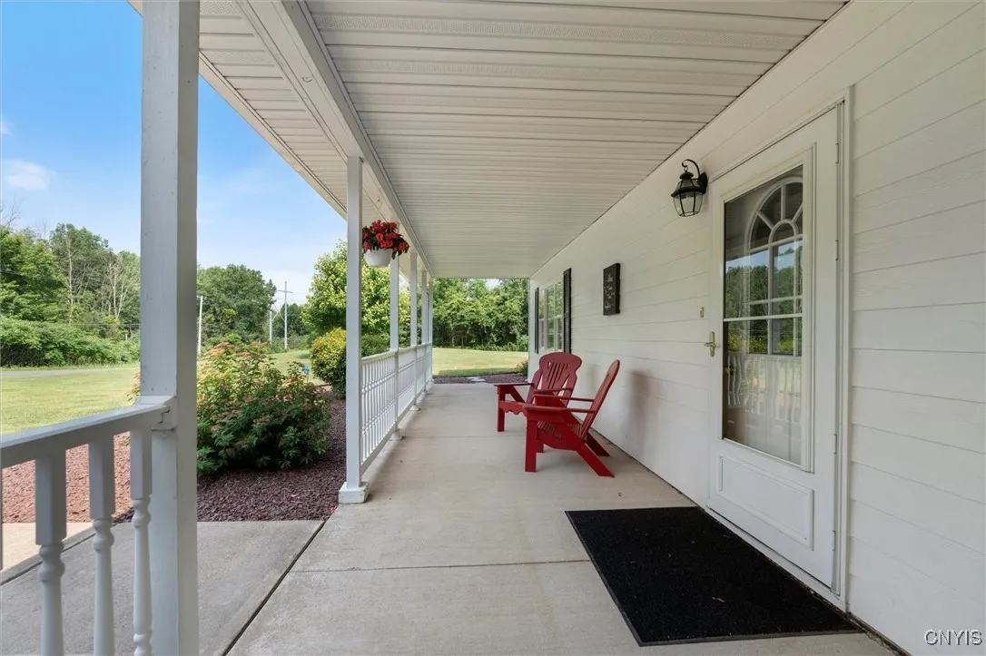 Cozy covered front porch