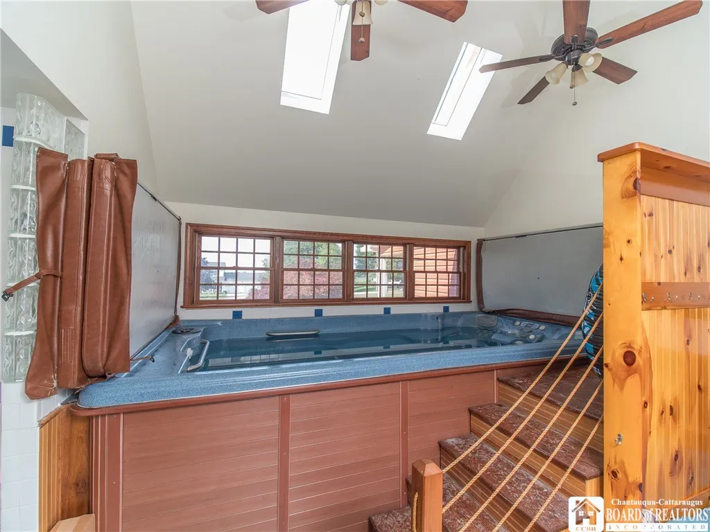 Indoor pool with jets and resistance swim