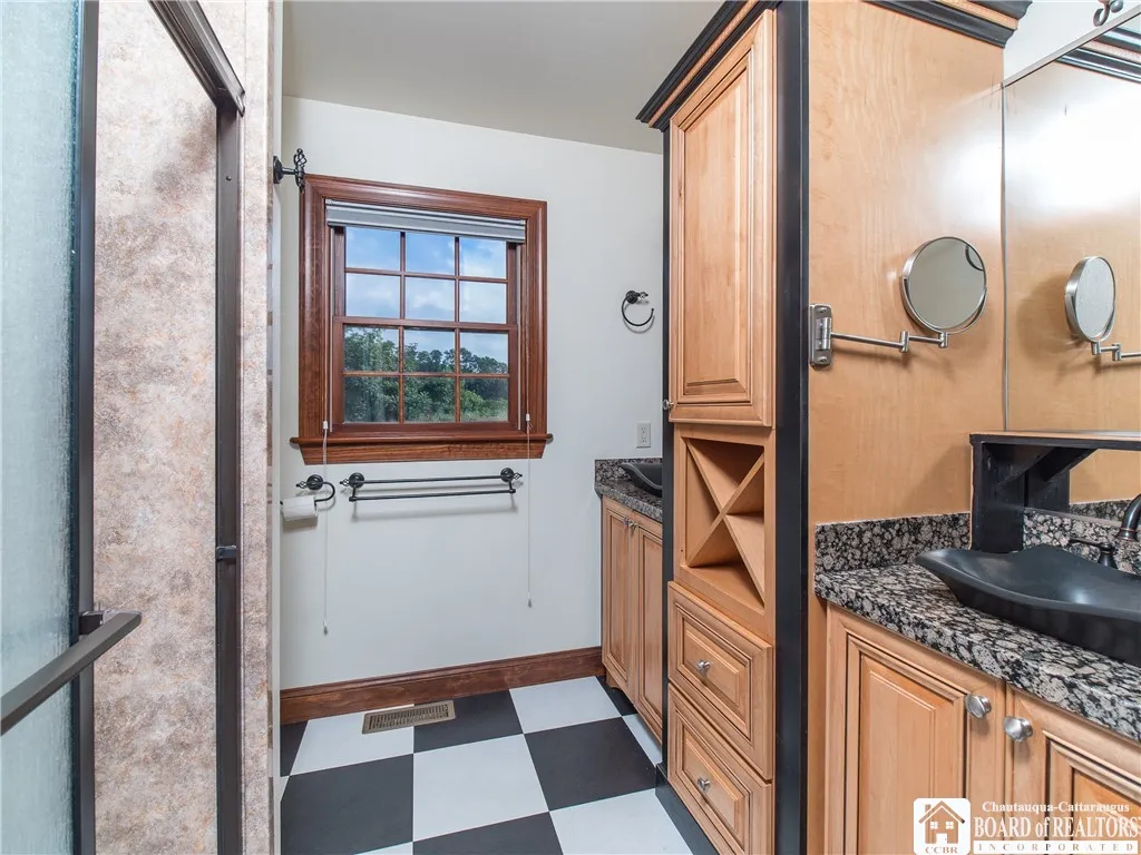 Primary bathroom with double sinks