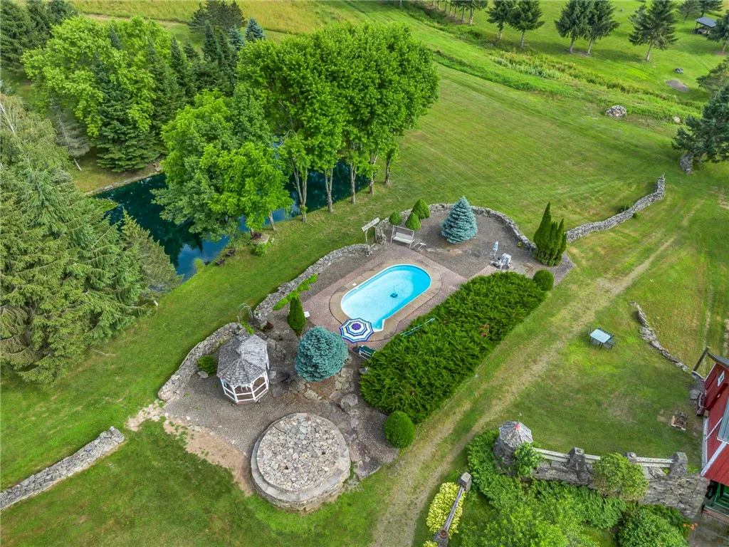 aerial view pool