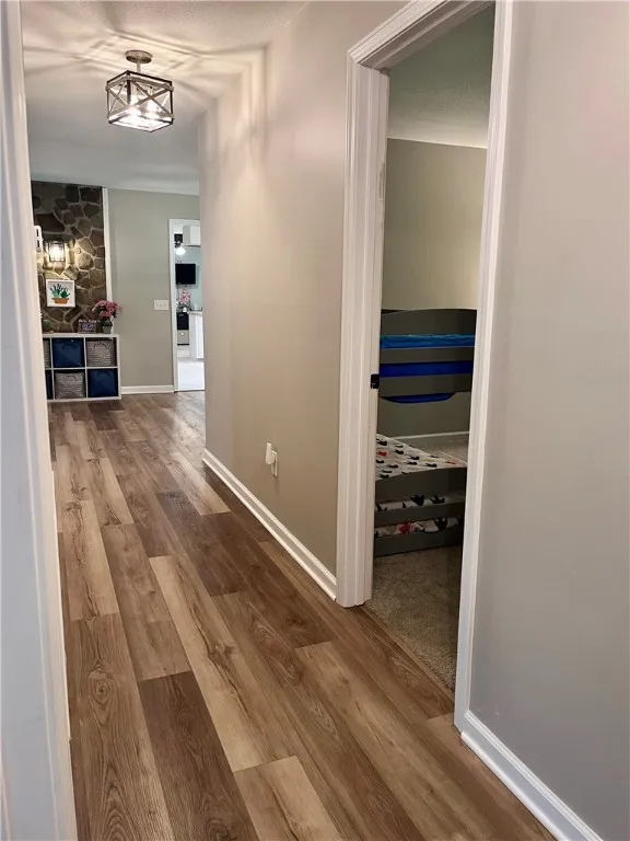 Hall from bedrooms to dining area