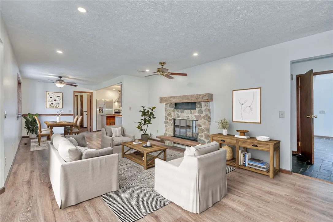 Staged living room