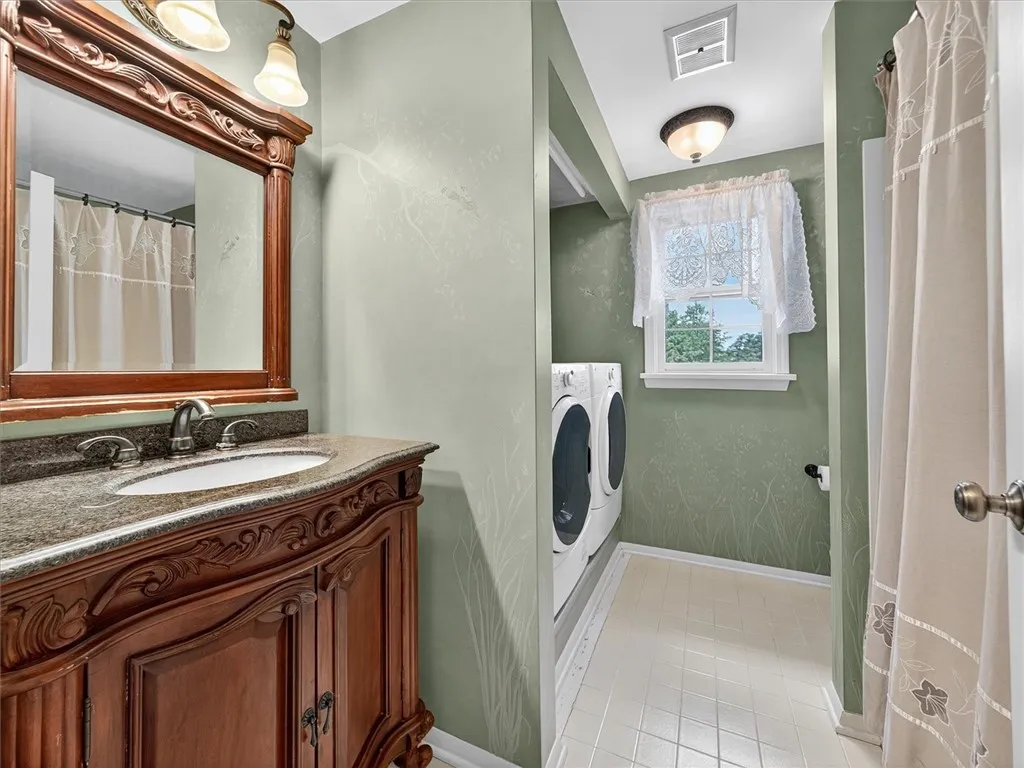Second Floor Bathroom With Laundry