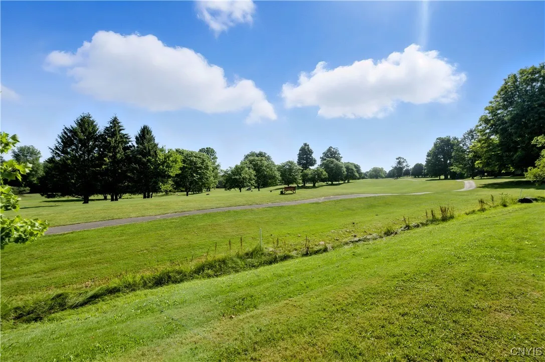 View of the golf course from the living room window