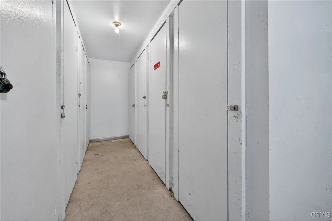 In the basement/ common area- storage room (first door on the right)