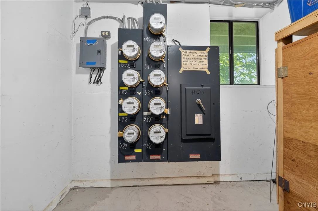 In the basement/ common area- meters