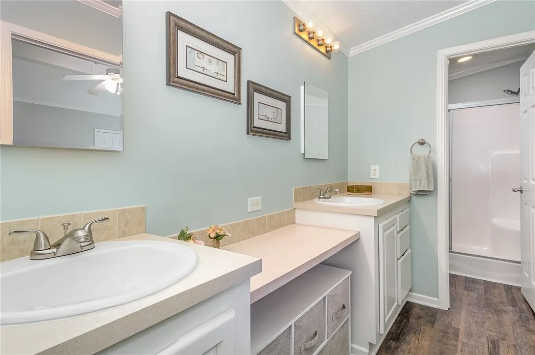 Separate toilet and shower room.