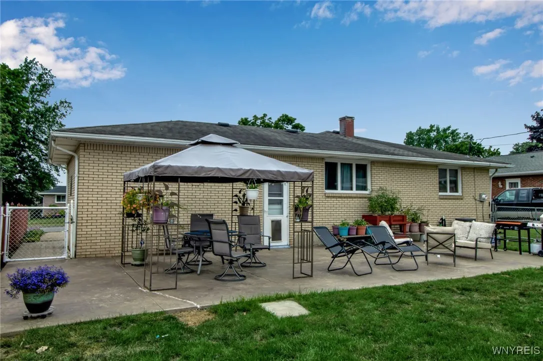 Large backyard patio