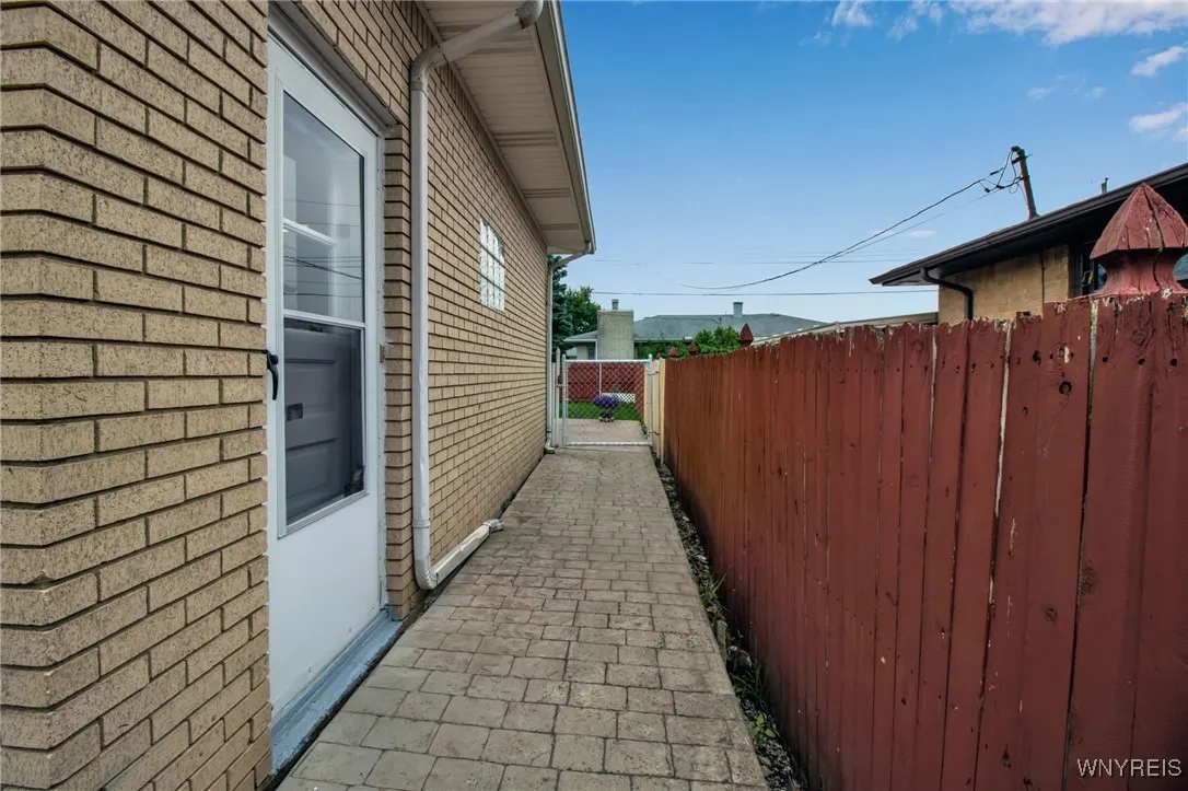To the backyard