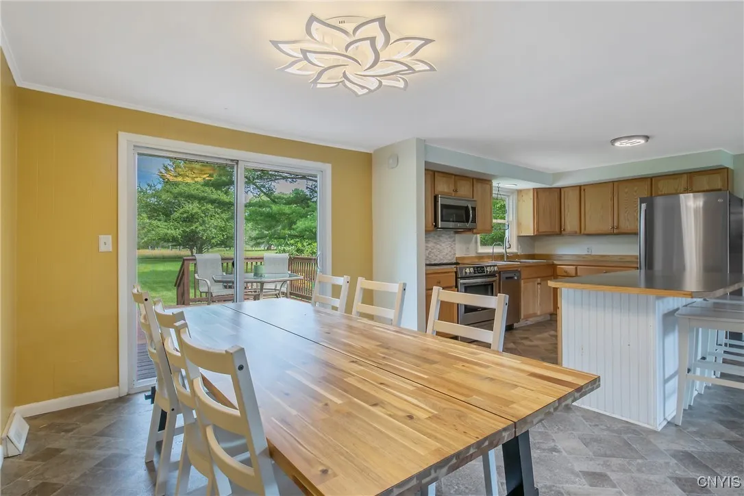 Kitchen and Dining area. - Just steps from the outdoors makes entertaining easy!