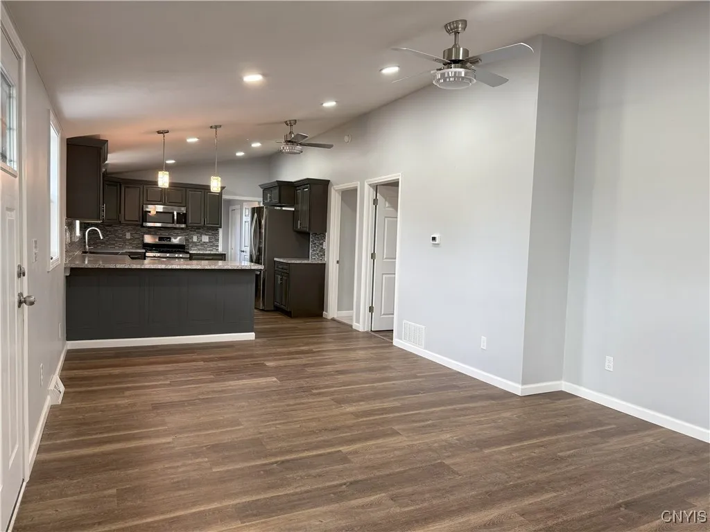 Open concept living/kitchen area