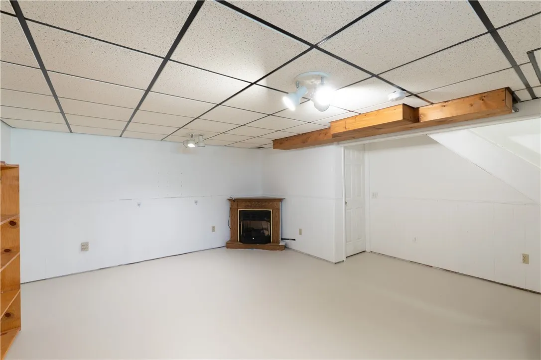 Partially finished basement