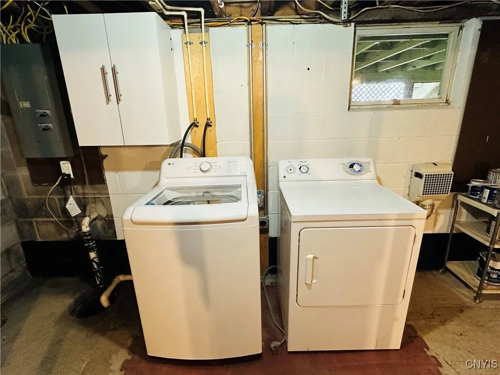 Basement laundry.