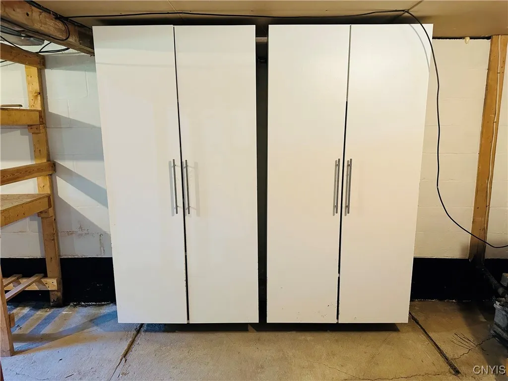 Basement storage.