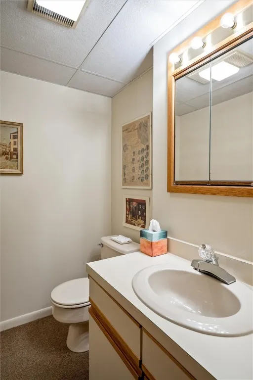 Lower level powder room