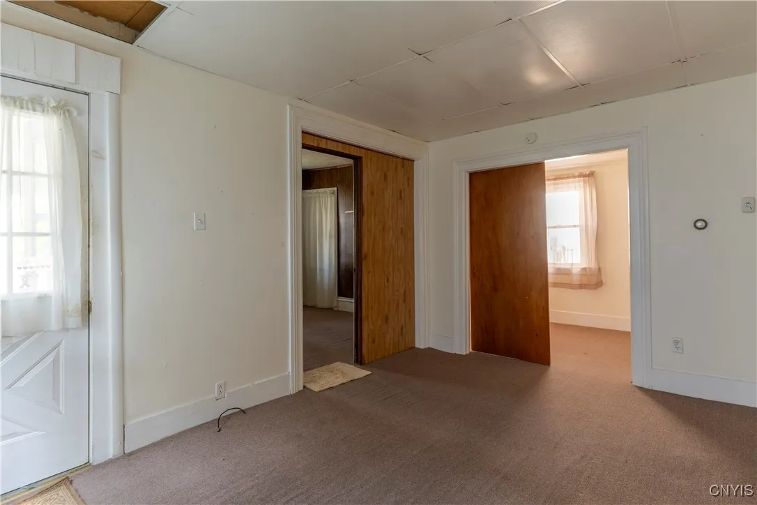 Family room with front door