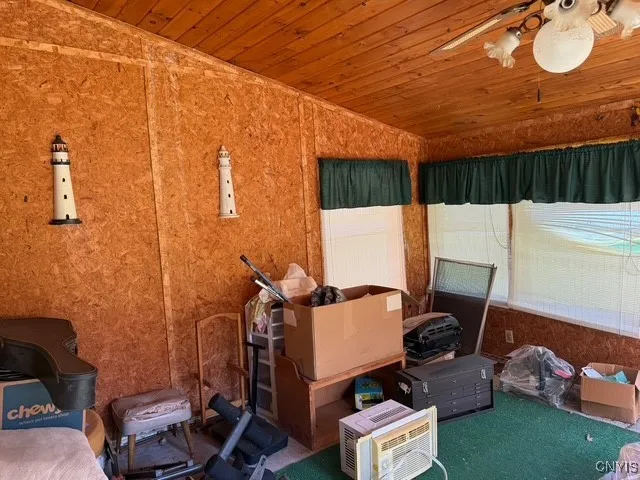 Enclosed patio off back entrance
