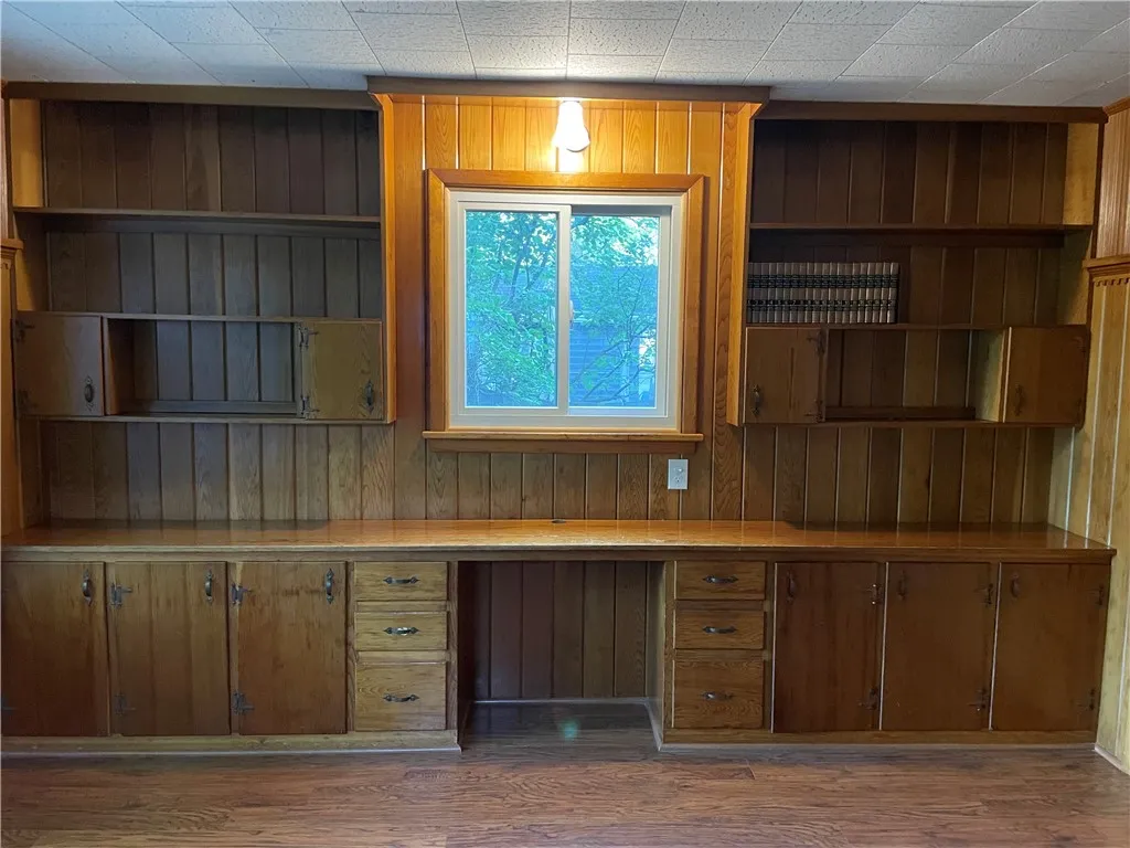 Built in cabinets in the familyroom.