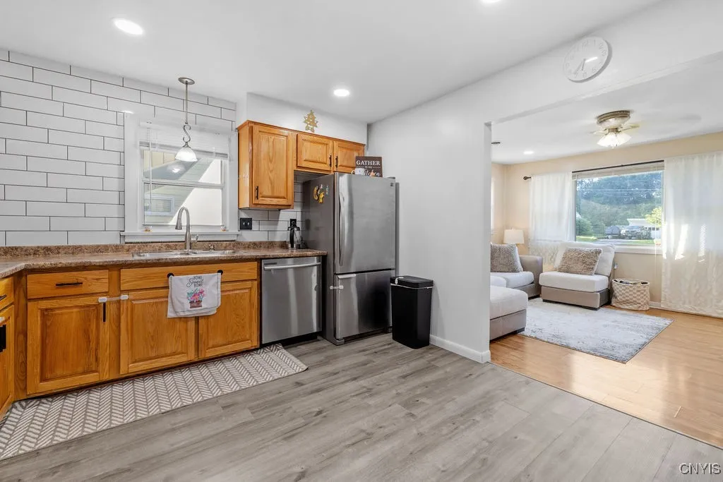Kitchen and living room