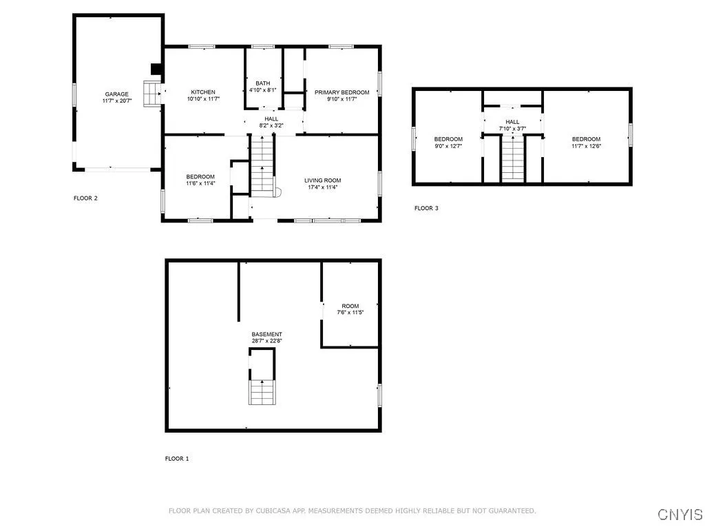 All floors layout images for 405 Edgerton St., Minoa, NY