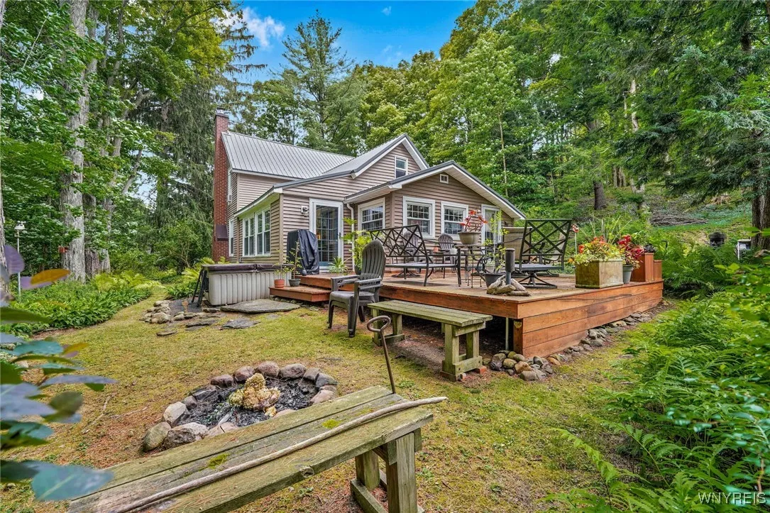 Fire pit & hot tub for summer fun