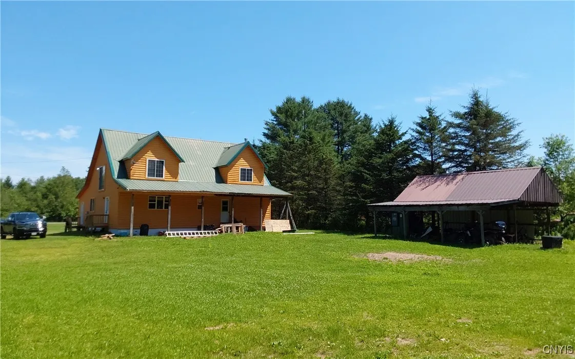 Behind the house and Barn