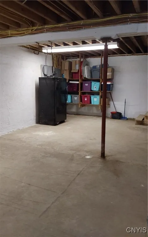 Storage area in basement