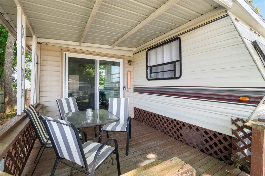 Enjoy the private deck with a morning beverage!