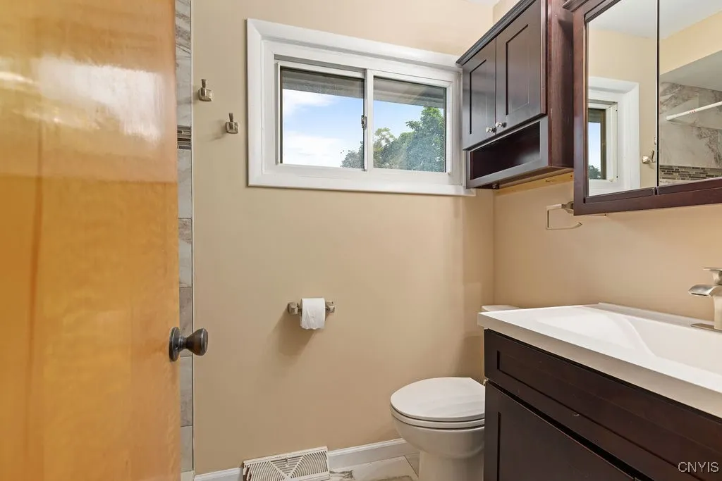 This is the private bathroom for the main bedroom of the house.