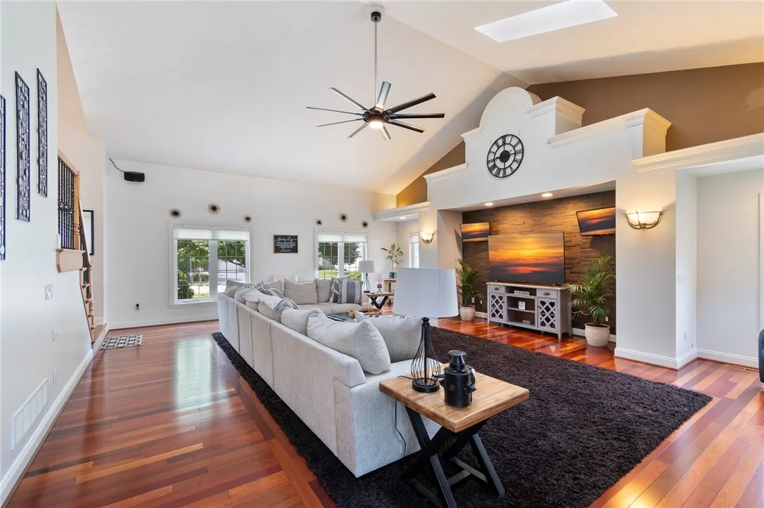 Gorgeous (easy care) flooring! Especially helpful with 2 and 4 legged little ones!
