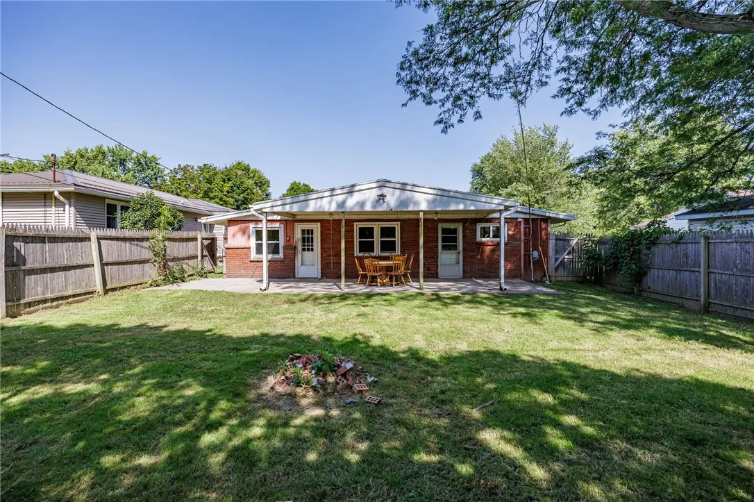 large fenced in backyard