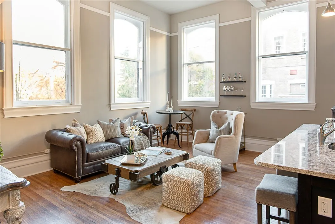 Typical 2-bedroom unit with large windows