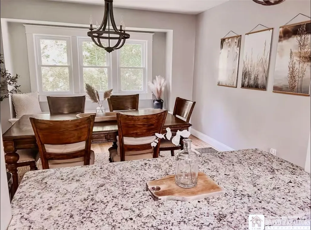 View of formal dining room from the kitchen.