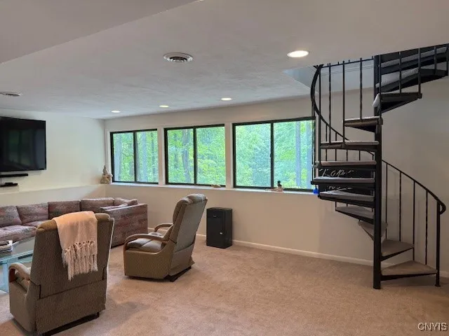 Front lower level of Media Room