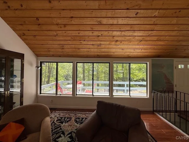 Looking out the front windows