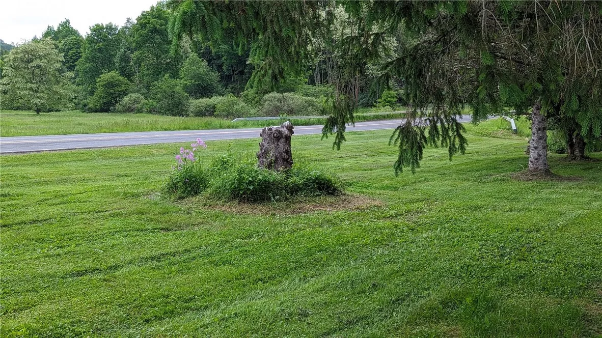 Located on county highway, school bus route