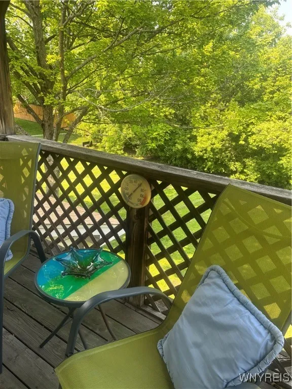 Balcony off upper unit