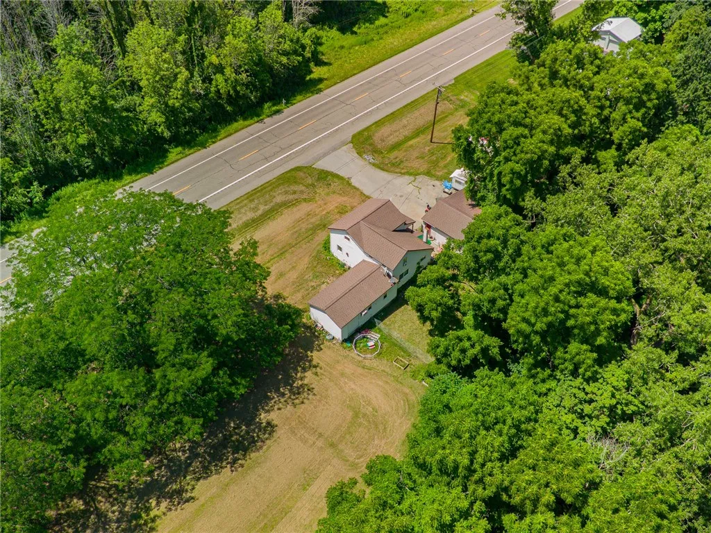 An overhead view of the home