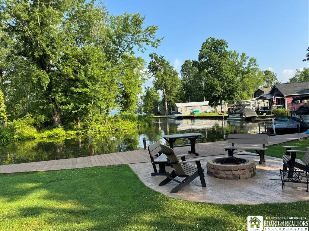 Stamped Concrete around the fireplace