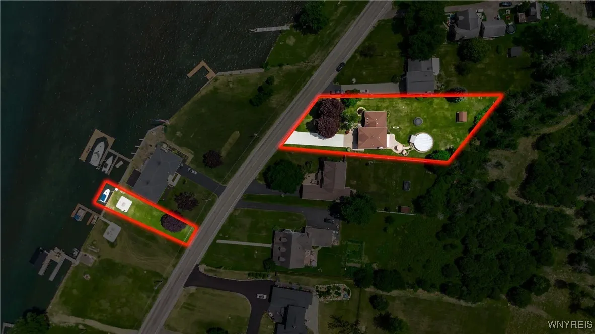 Aerial View of Home plus Bonus water parcel