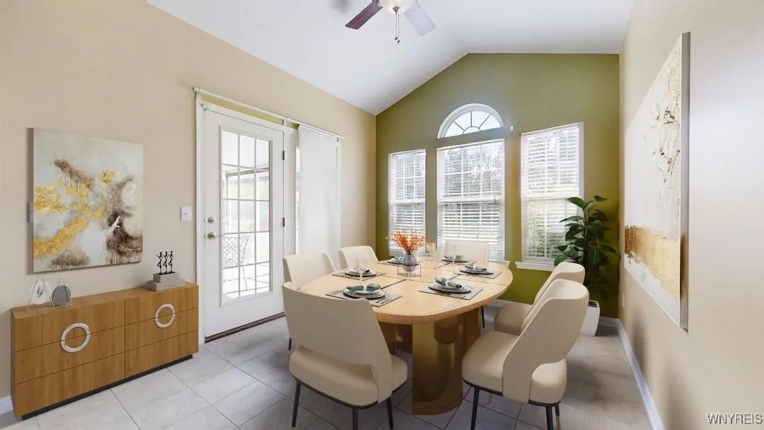 Nice size eating in the 28\' kitchen with access to the porch