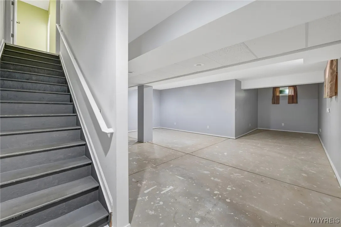 Finished basement. Gym matting was removed.