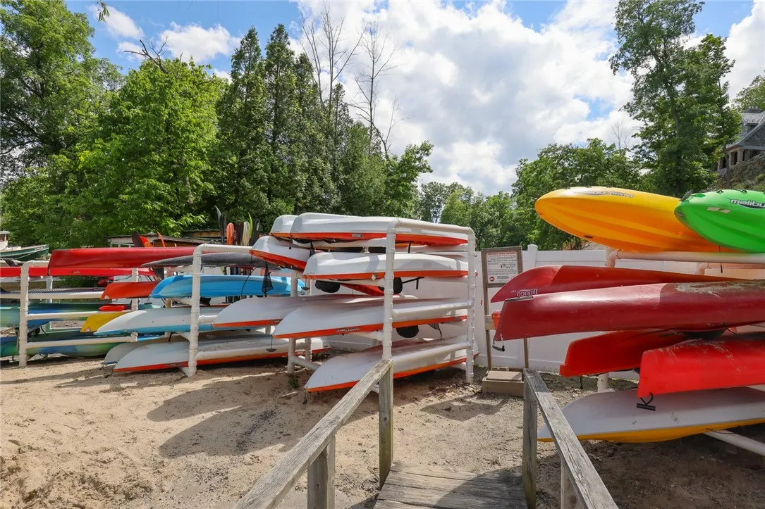 Store you kayak on the beach